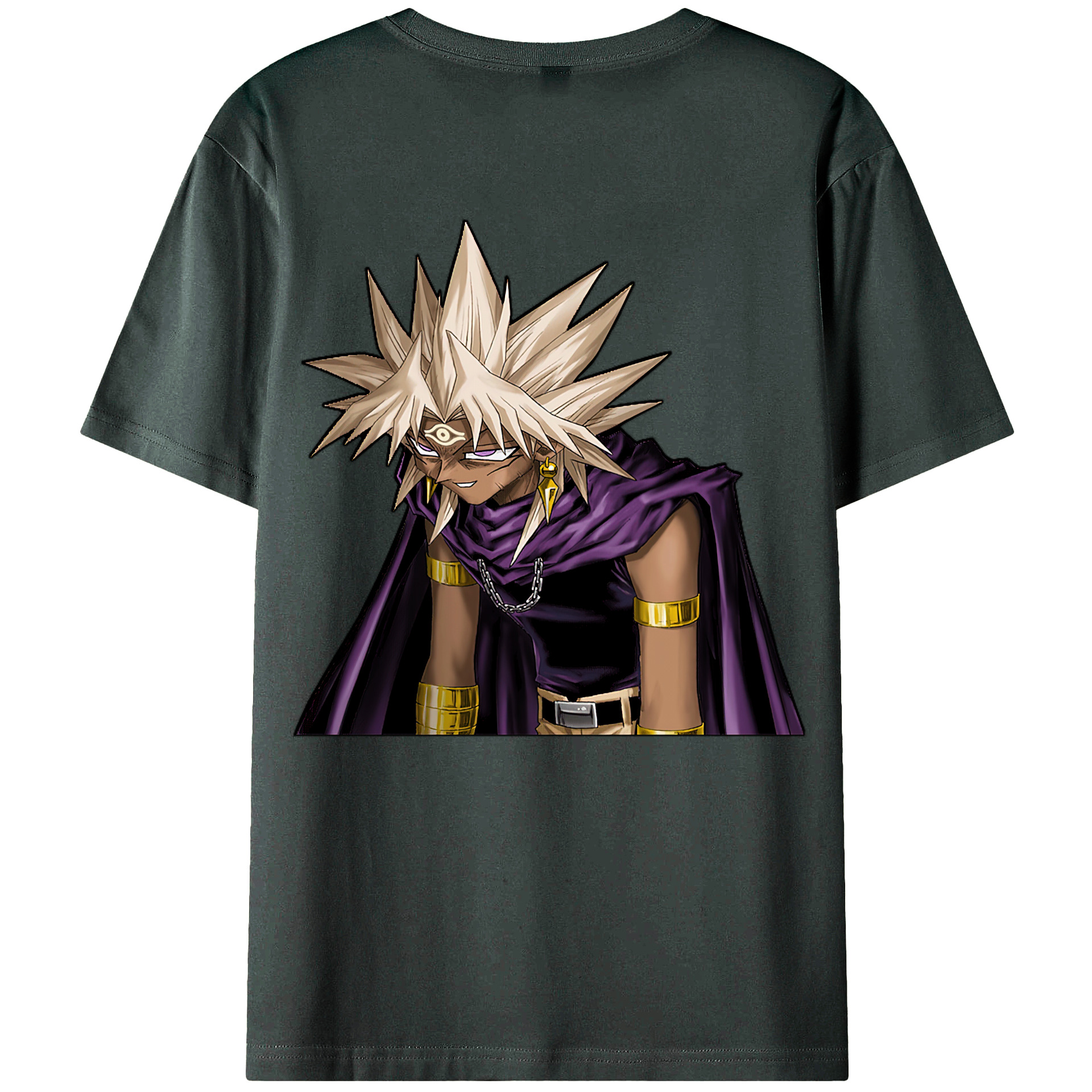 （画像用） 遊☆戯☆王 Yu-Gi-Oh! 綿100％ メンズ半袖Tシャツ（バックプリント） 通気性